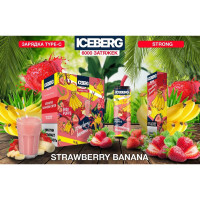 ICEBERG Max Strong 6000 Strawberry Banana Смузи Клубника Банан