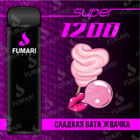 Fumari Pods Super 1200 Сахарная вата Жвачка Фумари электронная сигарета 