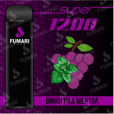 Fumari Pods Super 1200 Виноград Ментол Фумари электронная сигарета 