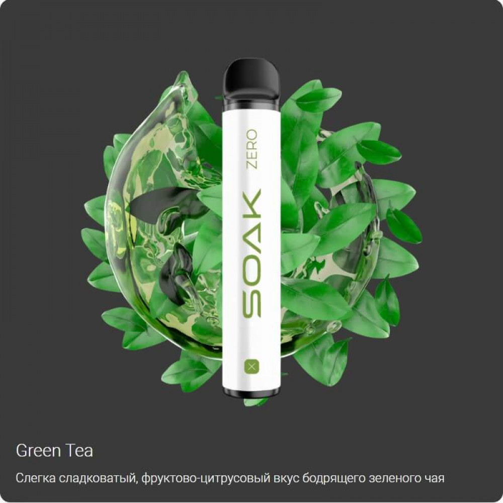 SOAK X Zero 1500 без никотина Green Tea